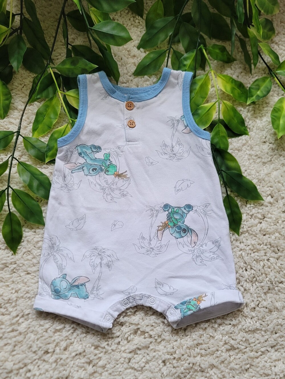 Baby Boy Stitch & Scrump Romper (0-3 Months)